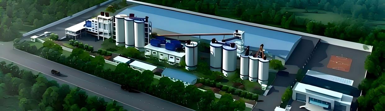 Mặt bằng nhà máy nghiền clinker xi măng hoàn chỉnh