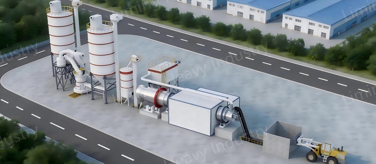 Sơ đồ quy trình nghiền thạch cao phụ phẩm công nghiệp