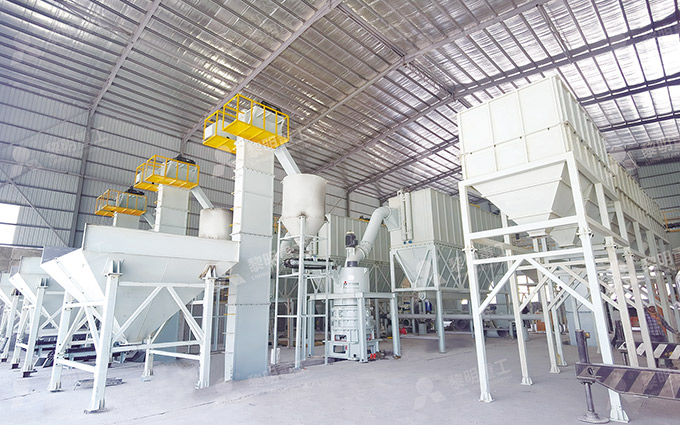 Dây chuyền sản xuất bột siêu mịn canxi nặng bằng máy nghiền vòng MW